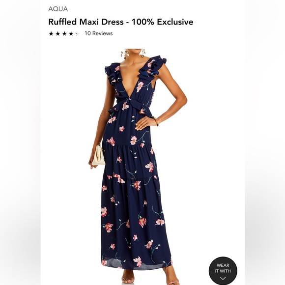 Aqua Dresses & Skirts - Aqua Floral Dress - Worn once / great for maternity!